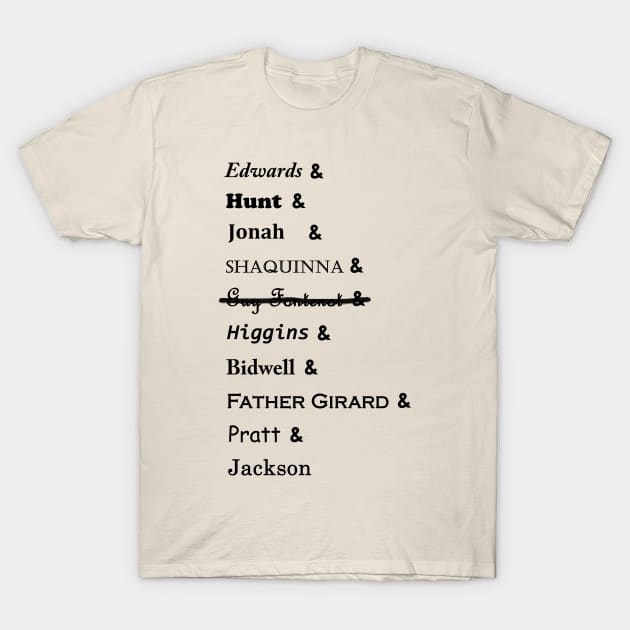 Almost Heroes - Names [black] T-Shirt by red-leaf